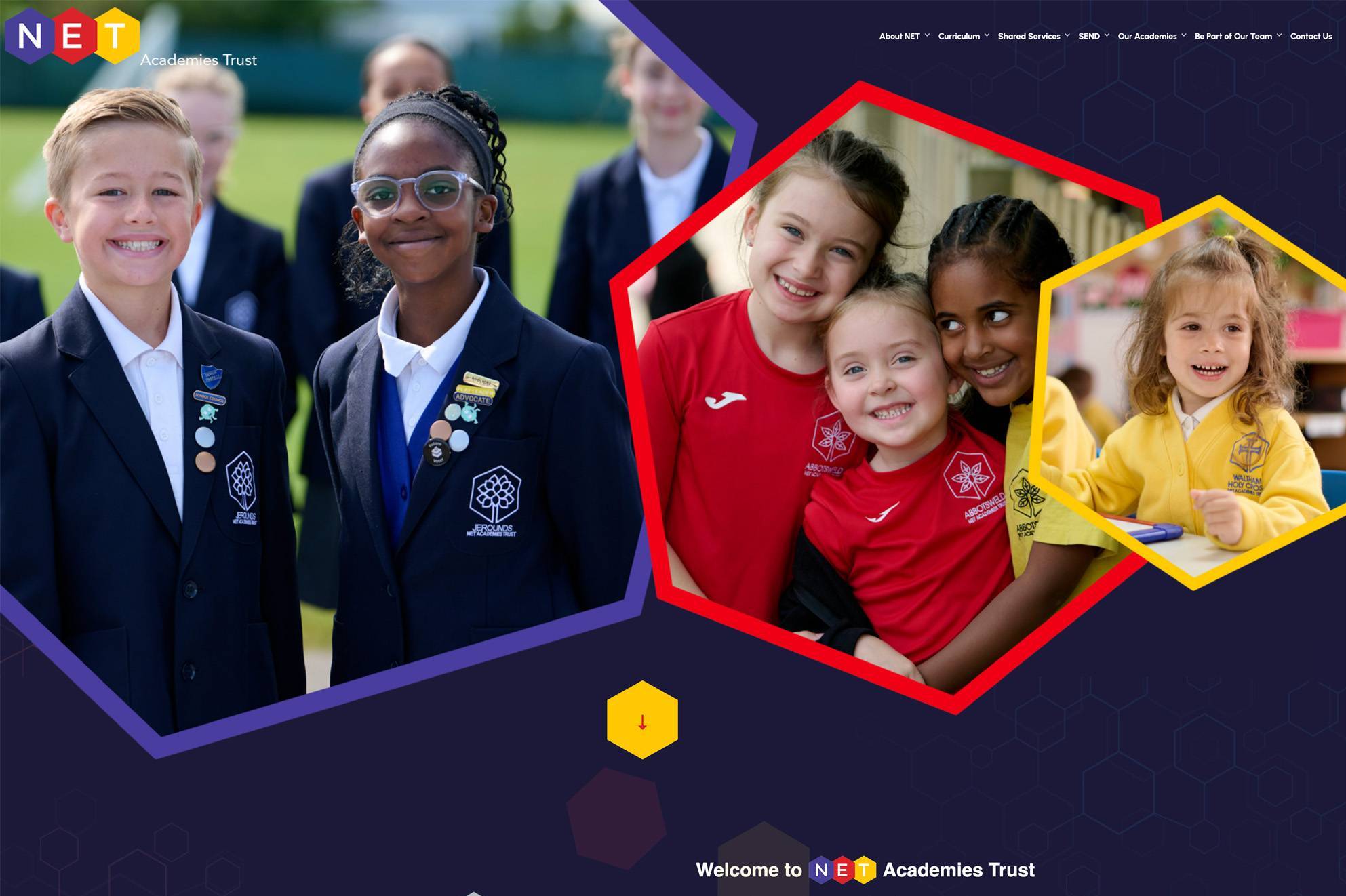The NET Academies Trust website homepage