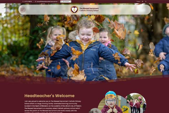 The Blessed Sacrament Catholic Primary School website homepage